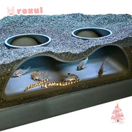 ROXUL Aquarium Underground Tunnel Cave, Fish Tank Decoration Curve Aquarium Decoration Tunnel Caves,