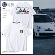 Italy Fiat 500 Abass Short Sleeve ABARTH Little Scorpion Summer Men Women Sports T-Shirt Top