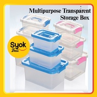 Multipurpose transparent storage box container box kotak simpan barang 多功能透明储物盒