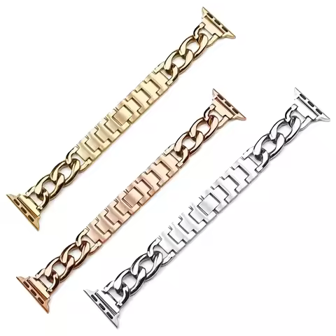 Stainless Steel Strap For Apple Watch 6 4 SE 7 Band 44mm 42mm 45mm 38/41 For Apple Watch Series 5 40