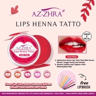 LIPS HENNA TATTO AZZAHRA / HENA BIBIR TAHAN LAMA 1 BULAN / HENA BIBIR / HENA BIBIR HALAL PERMANEN /
