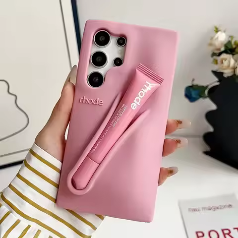 Makeup Brand Lemontini Lip Gloss Case for Samsung Galaxy A17 A16 A15 A14 A13 A12 A50 A30 A07 A06 Lip