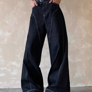 y2k jeans seluar jeans koyak lelaki Men's Casual 3D Design Jeans - Spring/Autumn 2025