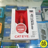 Cateye Rapid Rear Light X2 Kinetic Rechargeable