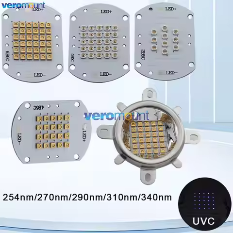 High Power 6W 12W 15W 18W 22W Deep UVC UVB 254nm 270nm 290nm 310nm 340nm 10/20/25/30/36 Integrated L