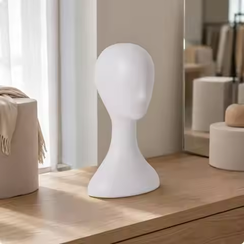 Abstract Mannequin Head Extended Neck Mannequin Head with Shoulders Sleek