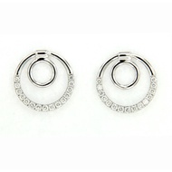 Poh Heng Jewellery 18K White Gold Diamond Earrings