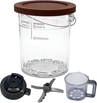 Replacement Creami Deluxe Pints,outer cups,Paddle with lid,Compatible with Ninja Creami NC500 NC501 