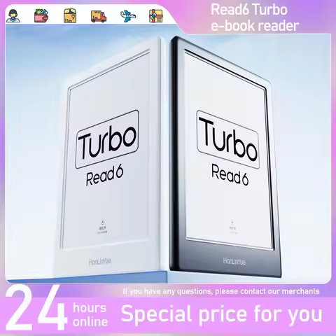 Read6 Turbo Smart E-Reader with 6 Inch E Ink Screen, 300 PPI, 30 Level Warm/Cool Light Adjustment