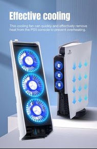 USB PS5 遊戲機超強風超靜音散熱風扇帶 2 級風檔調節  lfmckp USB PS5 Game Console Super Strong Wind Super Quite Heat Dissi