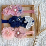 Patchouli in Blue, Pink, Navy, Peach | Baby Headband by Caeli Baby / Baby Bandana by caeli.baby / Ch