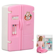 HEO~Dollhouse Kitchen Refrigerator Toy Openable Door Educational Kids Pretend Role Play Appliances