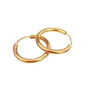 New Arrival Saudi Gold 18k Pawnable Legit Earrings Female 2.3 cm Wide Glossy Earrings Jewelry Gold V
