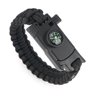Flint Compass Survival Paracord Bracelet Mountaineering Life-Saving Emergency Outdoor Multifunctiona