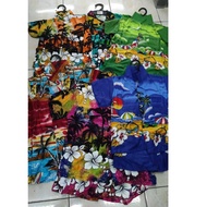 Kids Girl Dress/ Boy T-Shirt Summer Hawaii Beach Dress Stretchable Flower Dress