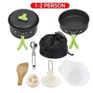 JDEX 12 pcs Camping Cookware Kit Camping Cooking Set Hiking Picnic Pot Backpacking Outdoor Mess Cook