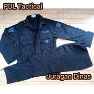 BESTSELLER- 2024 Baju PDL Hitam Brimob Tactical Original Asli Jatah Polri Pembagian Terbaru