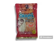 Okashi Fish Line ขนมสุนัข ขนมแมว โอคาชิ ปลาเส้นเล็ก 150 กรัม ไม่เค็ม ปลาเส้นสุนัข ปลาเส้นแมว Dog Cat Snack ทาโร่สุนัข ทาโร่แมว