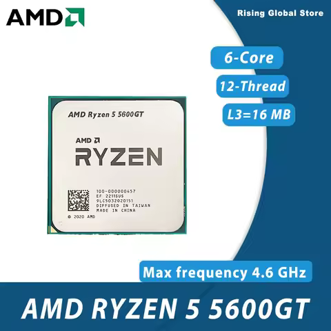 NEW AMD R5 5600GT CPU Processor Ryzen 5 5600GT Six-Core Twelve-Thread 3.6 GHz 65W TDP L3=16M Socket 