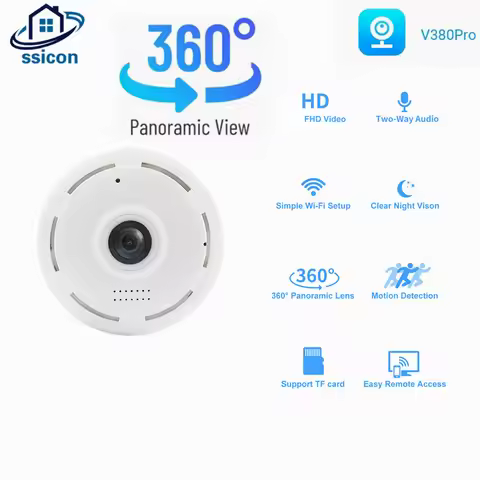 V380 3MP WIFI Panoramic Camera Wireless CCTV Home Security Panoramic Camera 360 Degree Panoramic WIF