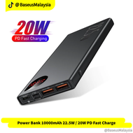 Baseus Malaysia Power Bank Adaman Metal Digital Display 10000mAh 22.5W PD Fast Charging Slim Powerba