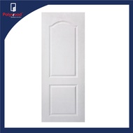 ส่งฟรี!! Polywood โพลีวูด - ประตู uPVC รุ่น PNR-001 ผิวเสี้ยนไม้ REVO สีขาว สำหรับใชัภายนอกและภายใน