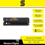 WD BLACK SN850X Heatsink NVME Gen4x4 SSD - 1TB/2TB