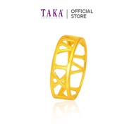FC1 TAKA Jewellery 916 Gold Ring Roman Numeral