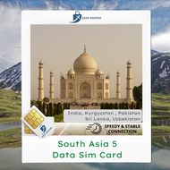 India Sim Card Sri Lanka & Kyrgyzstan I South Asia 5 Country Travel Roaming Data Sim Card (5GB-10G
