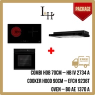 [BUNDLE] Induction Radiant Combi Hob 70cm and Semi Integrated Hood 90cm and 13 Functions Oven 60cm