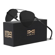 LUENX Aviator Sunglasses for Men Women Polarized - UV400 Protection, Stylish Shades 59 MM, Driving, 