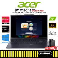 Acer Swift Go 16 SFG16-61-R5Z9 - AMD Ryzen AI 7 350 - AMD Radeon 860M - 32GB RAM - 1TB SSD (2Yrs Ace