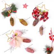 Christmas Decorative Star Bow and Pine Bunch CC19