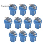 10Pcs LED Bulb Meter Dash B8-5D T5 Lamp with Holder Blue Tuning Auto Car Light