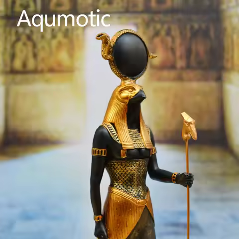 Aqumotic God of War Isis Son Statue Decor Memorial Ancient Egyptian Mythology 1pc Eagle Snake Scepte