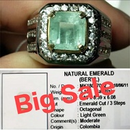 ZAMRUD COLOMBIA NATURAL EMERALD BERYL # BATU MEMO JAMRUD COLUMBIA