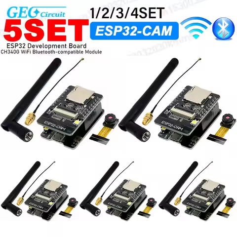 1-5SET ESP32-CAM ESP32 Development Board with 2.4G Antenna WiFi Bluetooth-compatible Development Mod