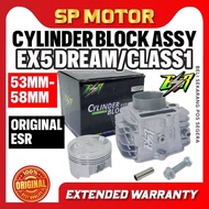 ESR EX5 DREAM EX5 CLASS1 RACING CYLINDER BLOCK BLOK ASSY WITH PISTON RING SET 53MM 54MM 55MM 56MM 57