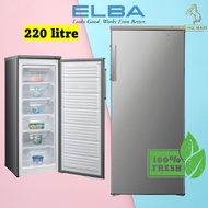 ELBA Upright Standing Freezer EUF-J2217(SV) 220L 6 Transparent  Drawers Peti Beku Berdiri