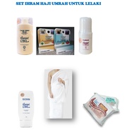 SET IHRAM HAJI UMRAH LELAKI KAIN IHRAM TAWAF ZUHIJJAH SKINCARE DEODARANT SABUN CECAIR KRIM PELEMBAP 