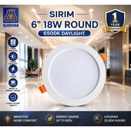 SIRIM LED Downlight 6 Inch 18W Round｜6500K Daylight｜Lampu Downlight｜Energy Saving｜2 Years Warranty