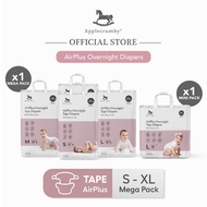 ☁Applecrumby® AirPlus Overnight Tape Diapers (Mega, 1 Pack) + Applecrumby® AirPlus Overnight Tape Di