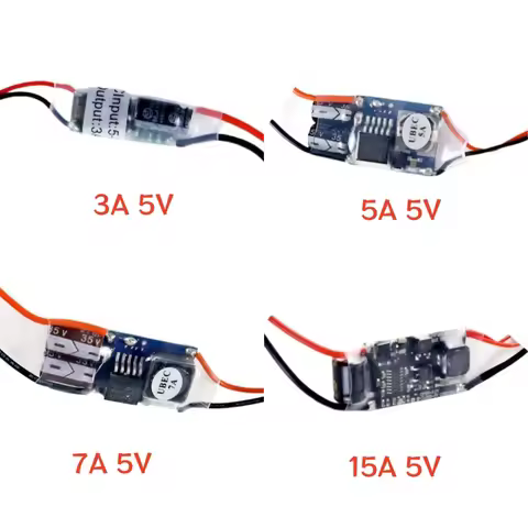 UBEC 5V 3A 5A 7A 15A DC 5.5-35V to 5V BEC Step-Down Power Module for FPV RC Drone Flight Controller 