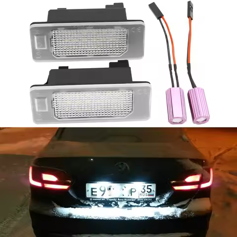 2X LED License Number Plate Light for VW Polo MK5 6R RC 61 2010-Tiguan Touran Sharan Touareg Golf Pl