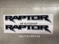 สติ๊กเกอร์ RAPTOR ติดข้างท้ายกระบะ FORD RANGER ปี 2012-2019