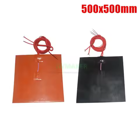 500x500mm Orange / Black color 3D Printer Heat Bed 1000W Silicone Rubber Heater 500*500mm Electric H