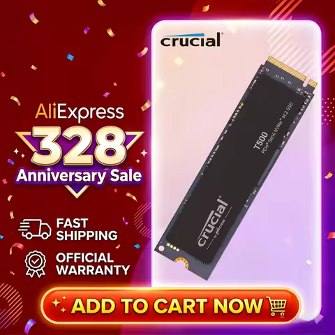 Crucial T500 500GB 1TB Gen4 NVMe M.2 Internal Gaming SSD, Up to 7300MB/s, Laptop & Desktop ,NEW and 
