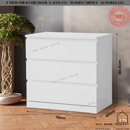 FURNITURE LIFE 15MM THICKNESS  IKEA STYLE 3 TIER CHEST DRAWER  IKEA STYLE LACI KAYU  DRAWER ALMARI B