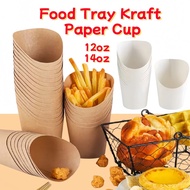 100pcs Fries Holder French Fries Spout Cups Disposable Take-out Party Baking Supplies waffle holder