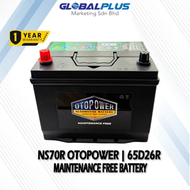 Otopower NS70R 65D26R/75D26R /80D26R Maintenance Free Car Battery Suitable For Hyundai Sonata 2.0/2.